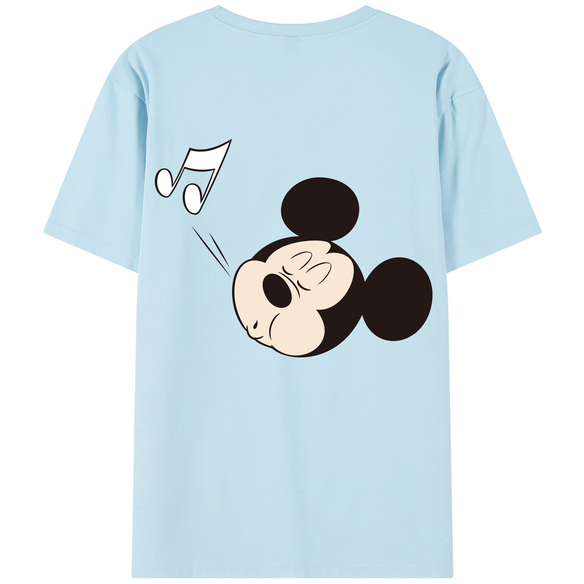 （画像用） ミッキーマウス Mickey Mouse 綿100％半袖Tシャツ（背面プリント）